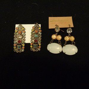 BOHO BEAUTIFUL COLORS & BLING EARINGS LOT